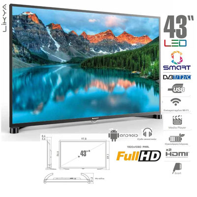 SUNNY 43 SMART DVB-T2 / C / S2 LED TV